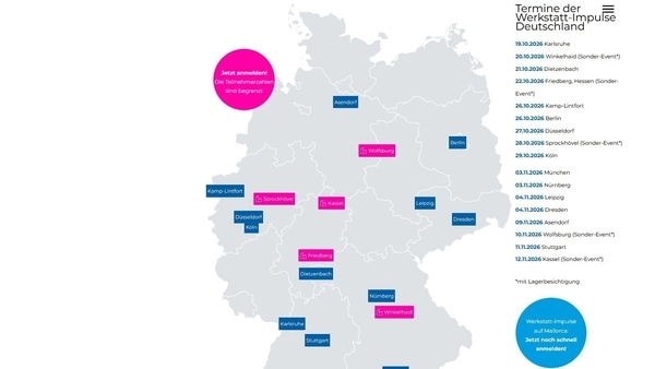 Jetzt für „Werkstatt-Impulse“ anmelden!